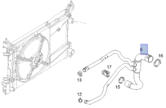 Opel Corsa D Z14XEP Benzinli Otomatik Vites Radyatör Çıkış Hortumu İbraş Marka
