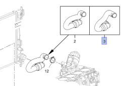 Opel Corsa D 1.3 Dizel Motor Radyatör Çıkış Hortumu İbraş Marka