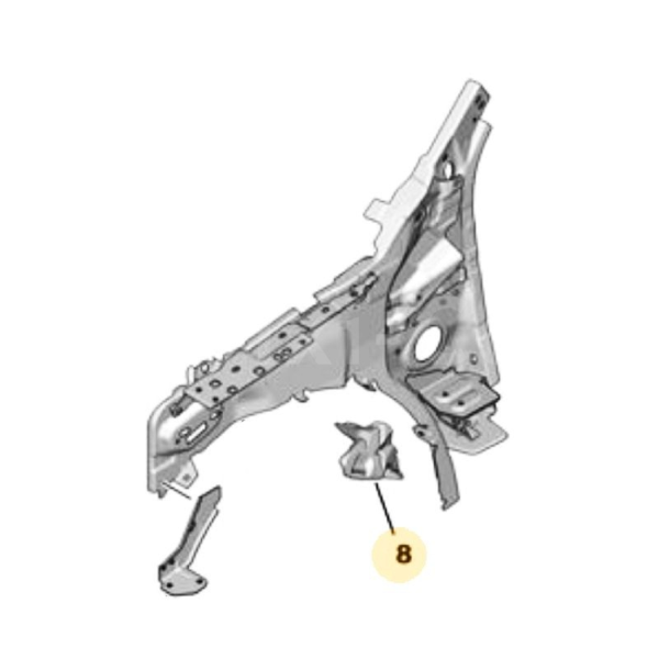 Opel Corsa F Ön Çamurluk iç Sacı Takviye Plastiği Sol Psa Marka 9823213080