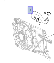 Opel Astra G 1.4-1.6 Benzinli Klimasız Motor Radyatör Giriş Borusu İbraş Marka