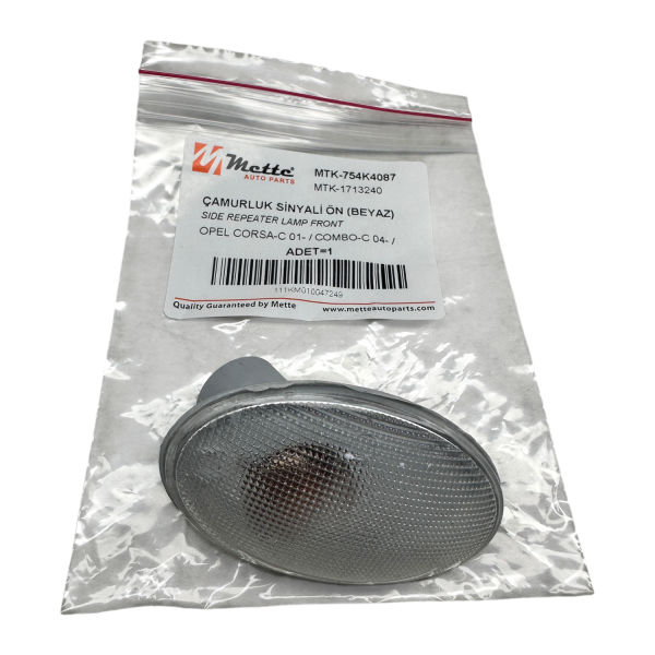 Opel Meriva A Ön Çamurluk Sinyali (Beyaz Renk) Mette Marka 754K4087