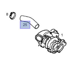 Opel Vectra B 2.2 Dizel Motor Turbo Hortumu Yerli Üretim İbraş Marka