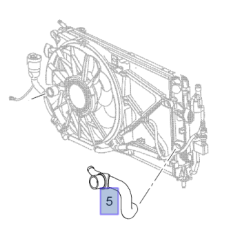 Opel Astra G Z16XEP Benzinli Motor Radyatör Çıkış Hortumu İbraş Marka