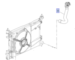Opel Corsa D 1.2-1.4 Motor Radyatör Çıkış Borusu İbraş Marka