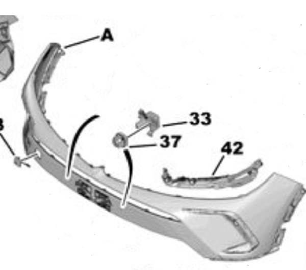 Opel Grandland Ön Tampon İç Braketi Sağ Psa Marka 1687264780